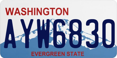 WA license plate AYW6830