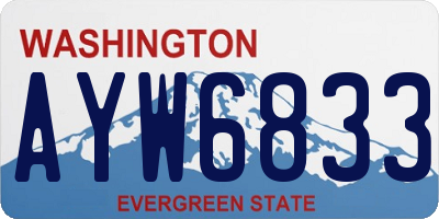 WA license plate AYW6833