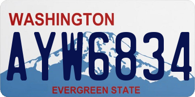 WA license plate AYW6834