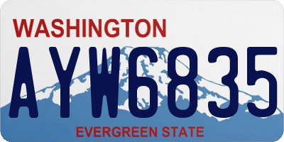 WA license plate AYW6835