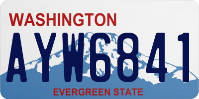 WA license plate AYW6841