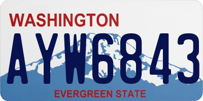 WA license plate AYW6843