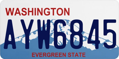 WA license plate AYW6845