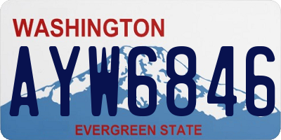 WA license plate AYW6846