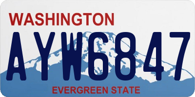 WA license plate AYW6847