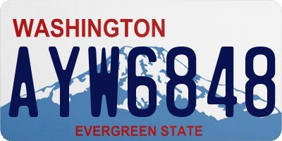 WA license plate AYW6848