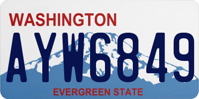 WA license plate AYW6849