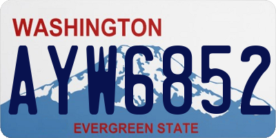 WA license plate AYW6852