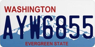 WA license plate AYW6855