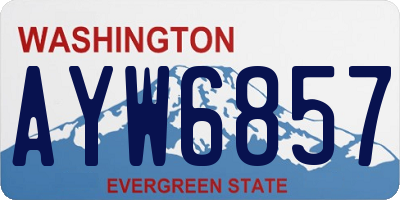 WA license plate AYW6857