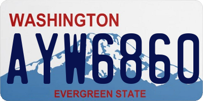 WA license plate AYW6860