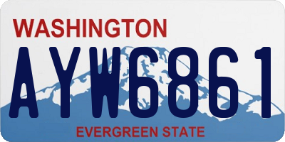 WA license plate AYW6861