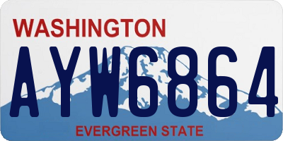 WA license plate AYW6864