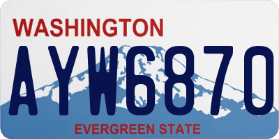 WA license plate AYW6870