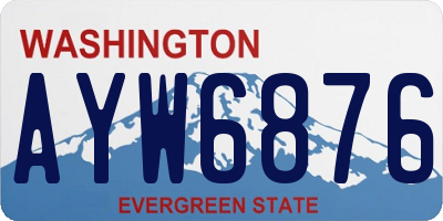 WA license plate AYW6876