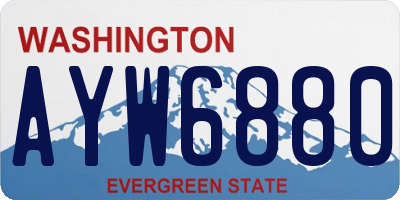 WA license plate AYW6880