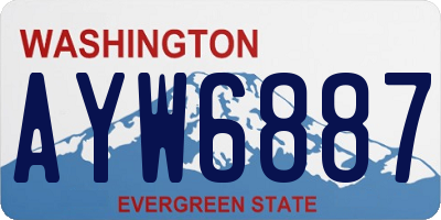 WA license plate AYW6887