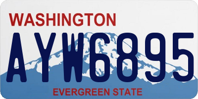 WA license plate AYW6895