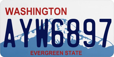 WA license plate AYW6897