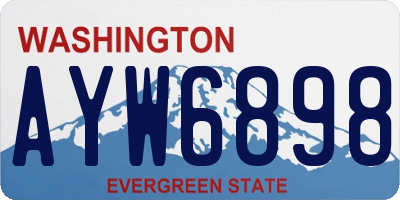 WA license plate AYW6898