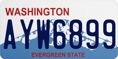 WA license plate AYW6899
