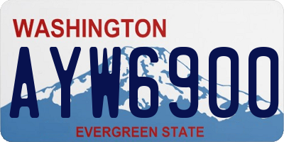 WA license plate AYW6900