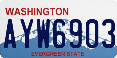 WA license plate AYW6903