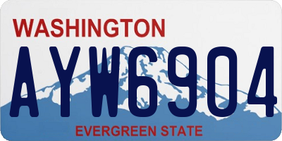 WA license plate AYW6904