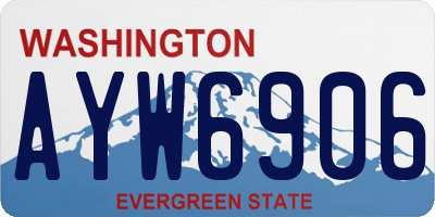 WA license plate AYW6906