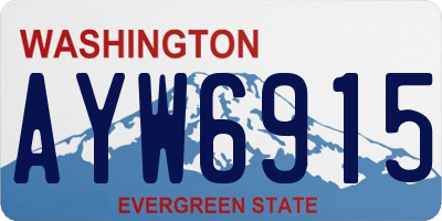 WA license plate AYW6915