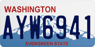 WA license plate AYW6941