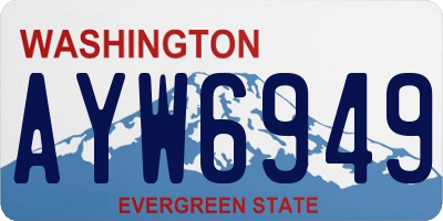 WA license plate AYW6949