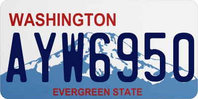 WA license plate AYW6950