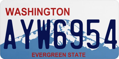 WA license plate AYW6954