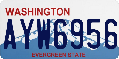 WA license plate AYW6956