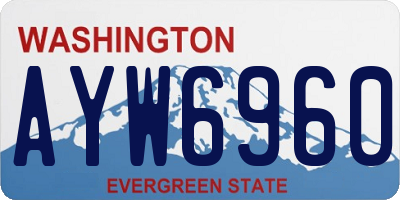 WA license plate AYW6960
