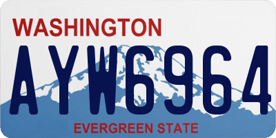 WA license plate AYW6964