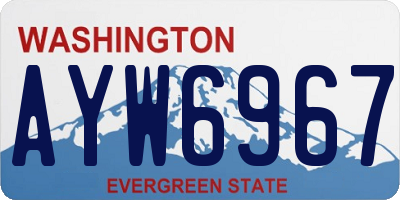 WA license plate AYW6967