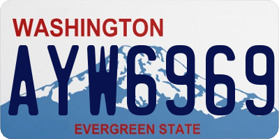 WA license plate AYW6969