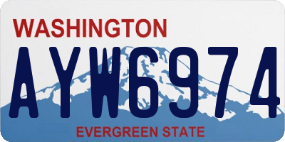 WA license plate AYW6974