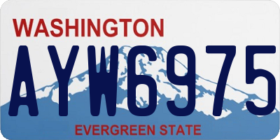 WA license plate AYW6975