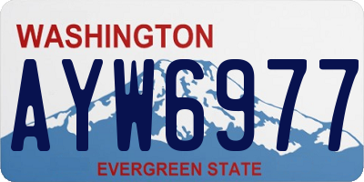 WA license plate AYW6977
