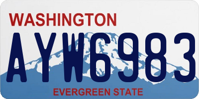 WA license plate AYW6983