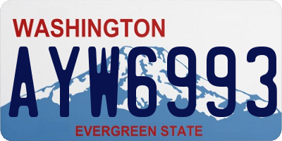 WA license plate AYW6993