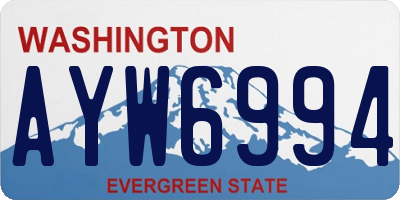 WA license plate AYW6994