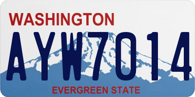 WA license plate AYW7014