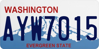 WA license plate AYW7015