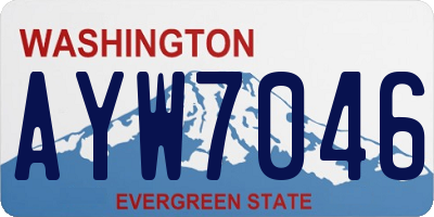 WA license plate AYW7046