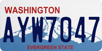 WA license plate AYW7047