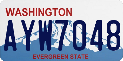 WA license plate AYW7048